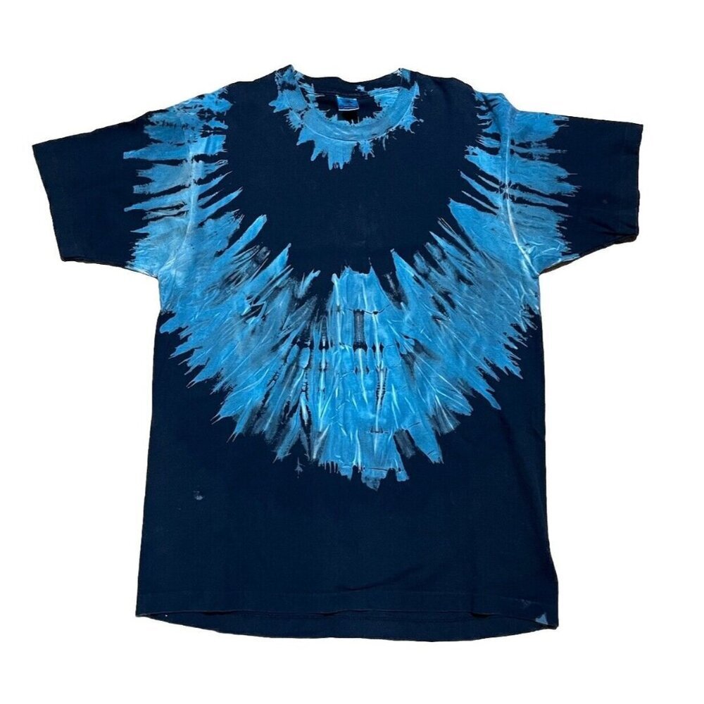 Vintage Fruit of The Loom Tie Dye Bleach Single Stitch T Shirt Size XL Grunge​​